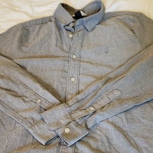 Volcom gray button up